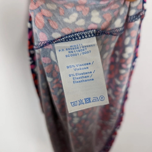 Boden sz. 8 Willa Sleeveless Jersey Wrap Floral Butterfly Print Midi Swing Dress - Picture 8 of 10